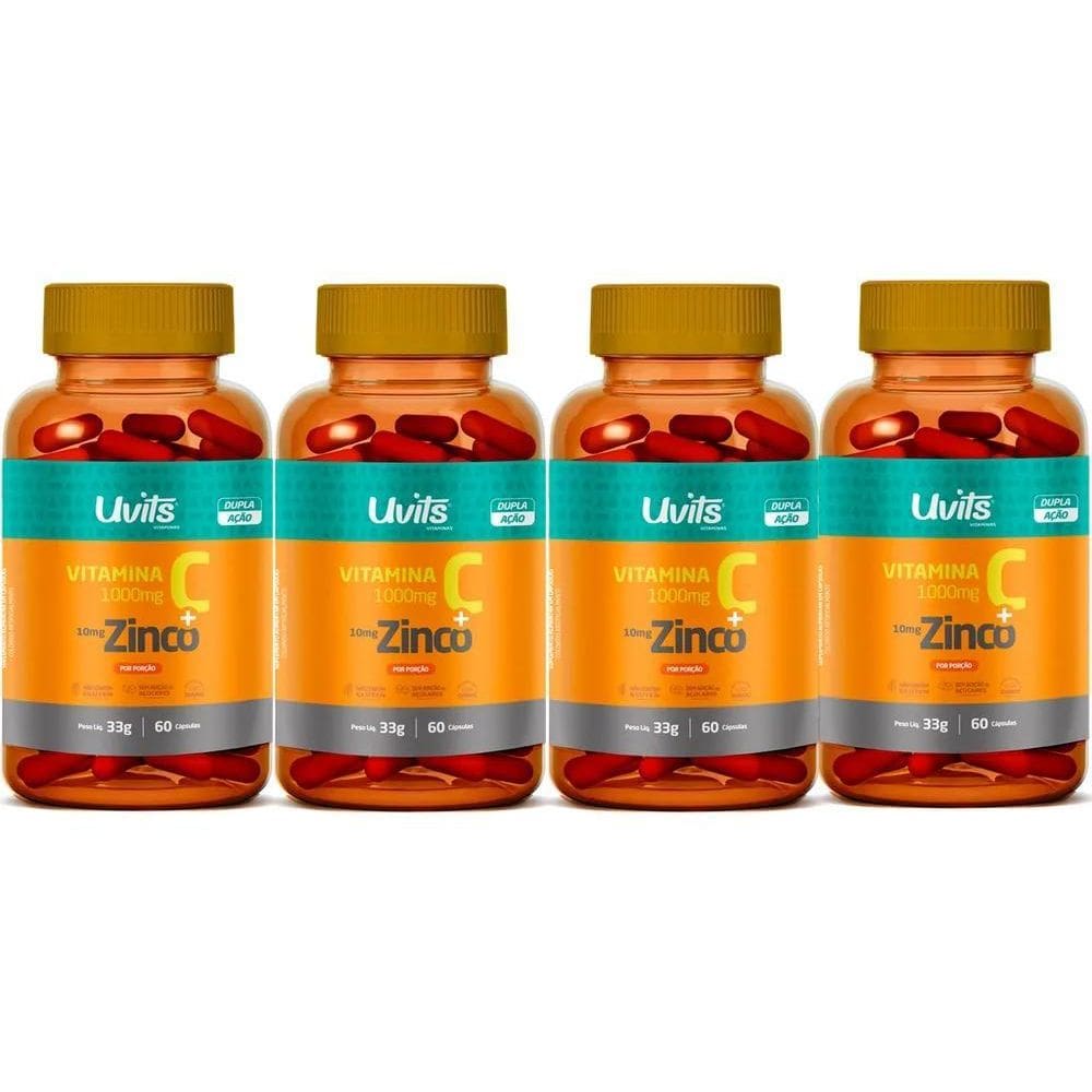 2X 4 Vitamina C 1000Mg E Zinco 10Mg 60 Cáps Biofor 240 Cáps