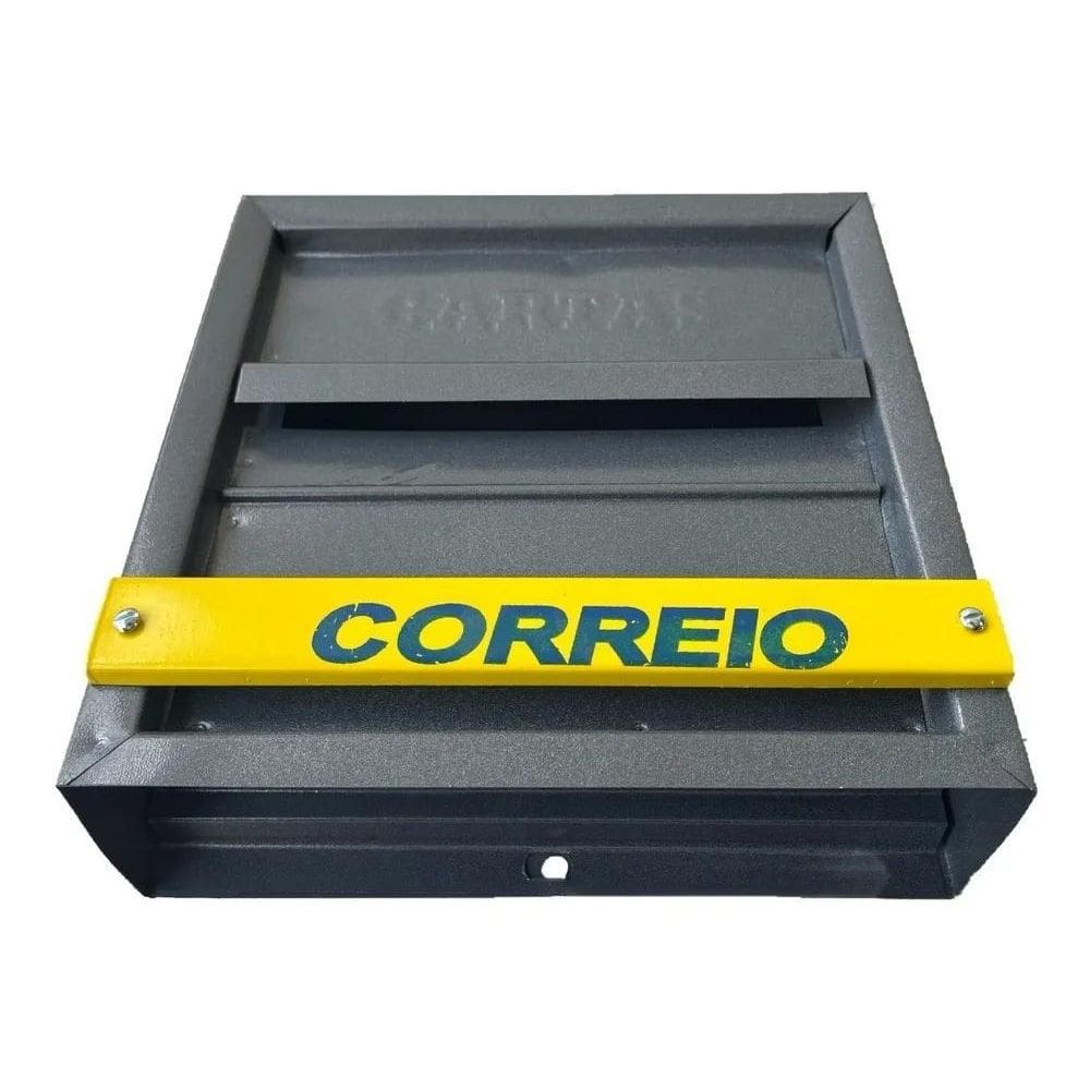 2X Caixa  Horizontal Grade Portão Cinza Prática Moder