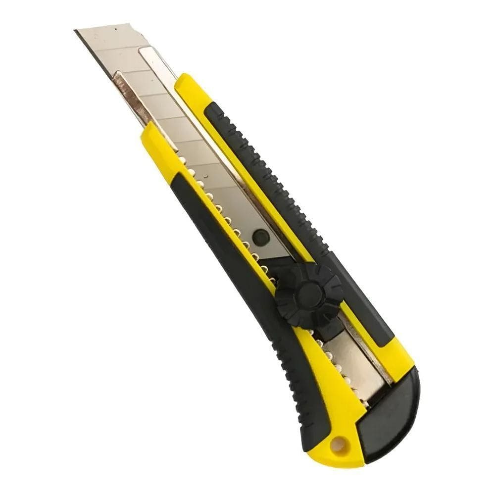 Estilete Emborrachado Com Trava Laminas Reserva