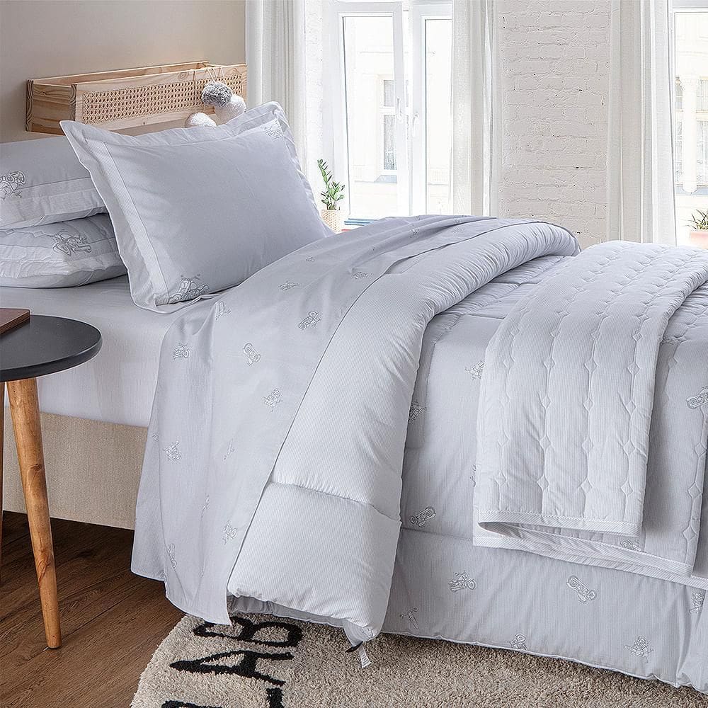 Kit Colcha / Cobre Leito Infantil Menino Vida Bela Kacyumara