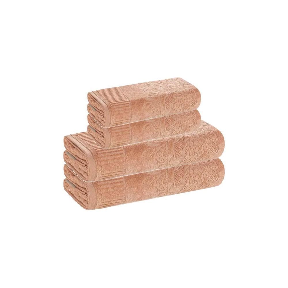 Jogo Toalha Grace 100% Algodão 4 Peças Coral Karsten
