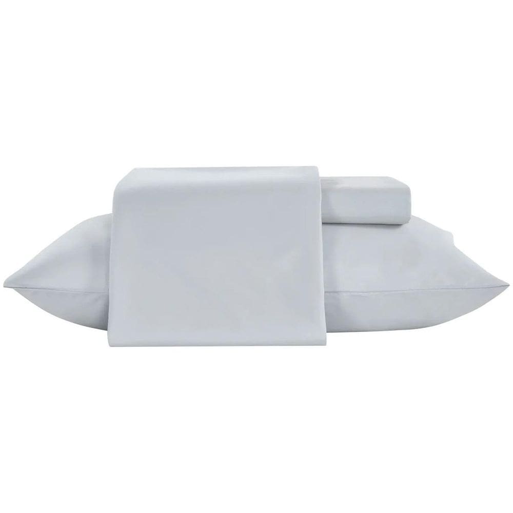 Jogo Cama King 4 Pç Poliéster Toque De Seda Cinza Jolitex