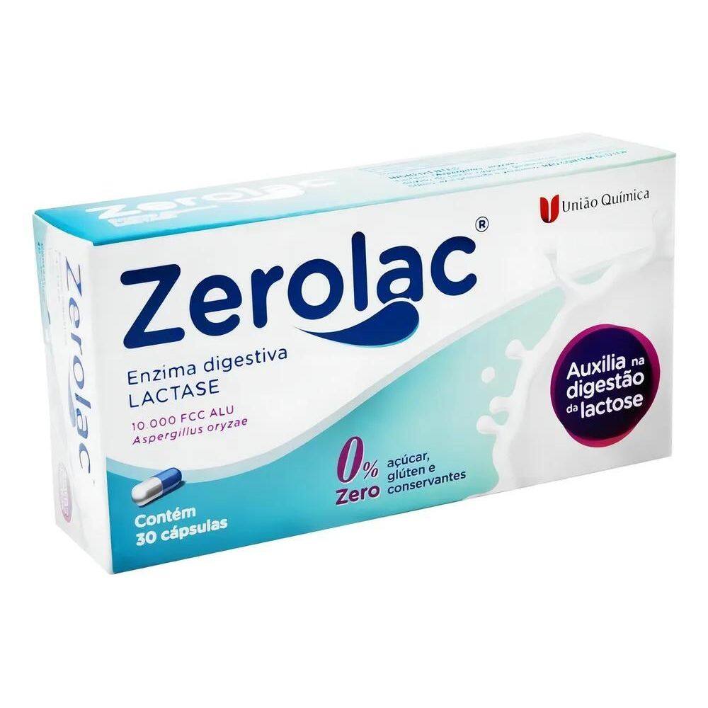 2X Zerolac Enzima Lactase 10.000 30 Caps Zero Açúcar