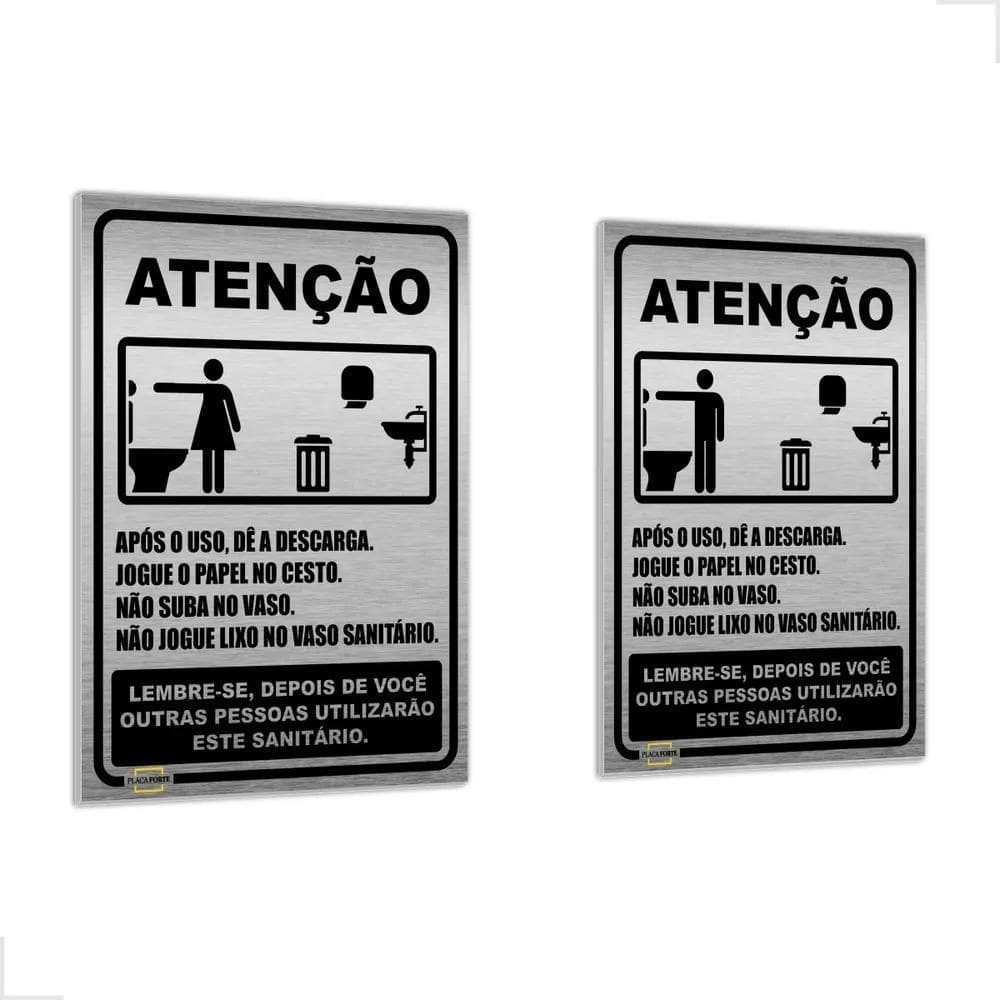 2X Regra De Sinalização De Banheiro Não Jogue Lixo No Vaso