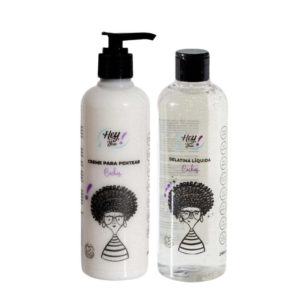 Kit Hey You Cachos Creme De Pentear E Gelatina - Hey You