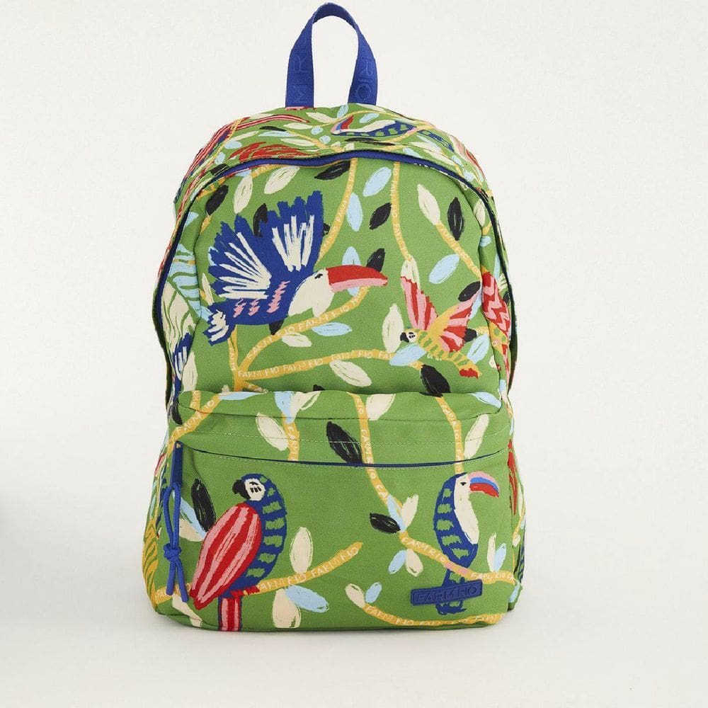 Mochila Farm Xodó Bosque Dos Pássaros Verde