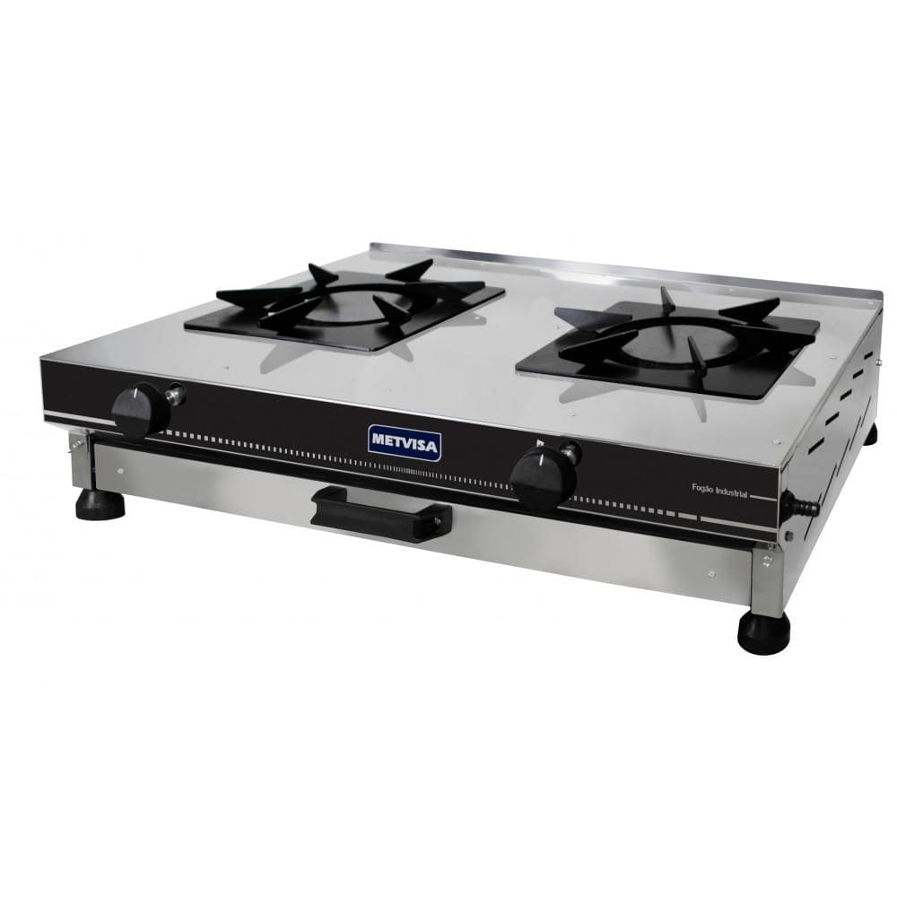 Fogão Industrial de Mesa Metvisa 2 Bocas FGIM2B