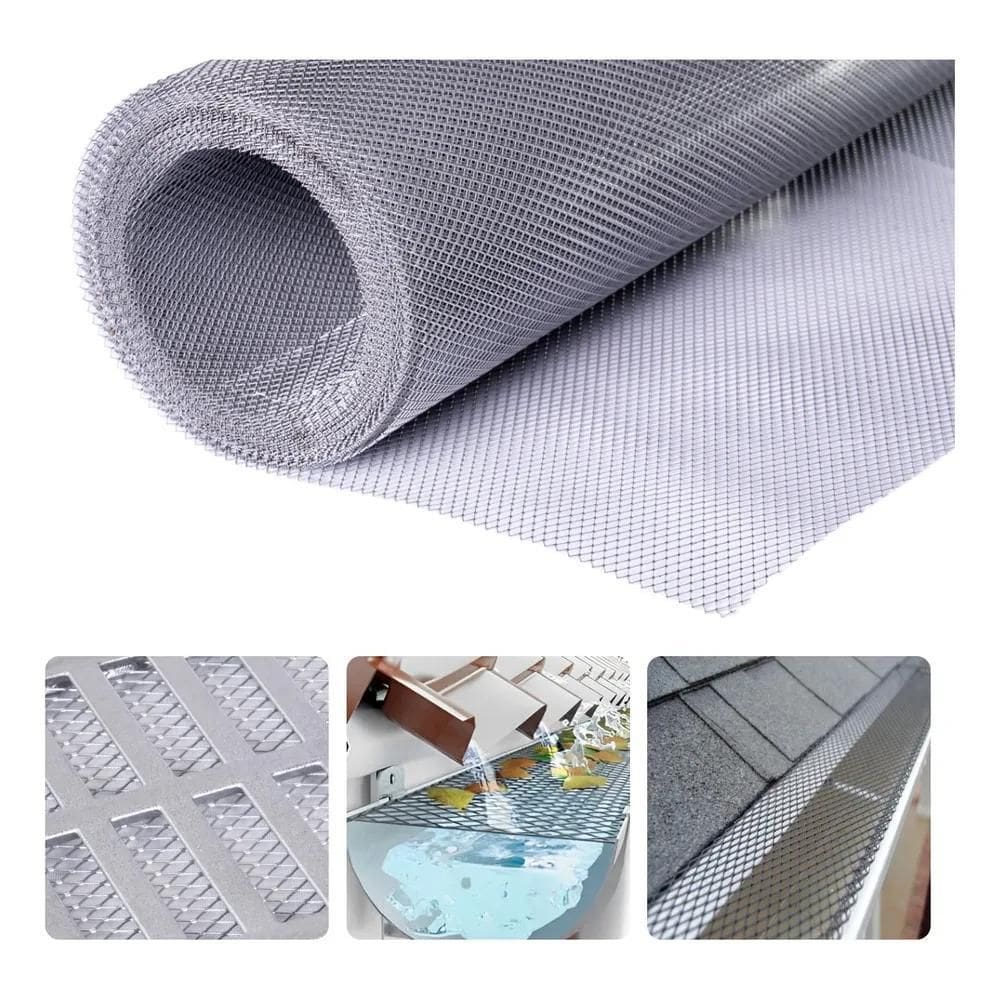 2X Tela Anti Inseto Calha Ralo Alumínio Expandido 30Cm X 1,0