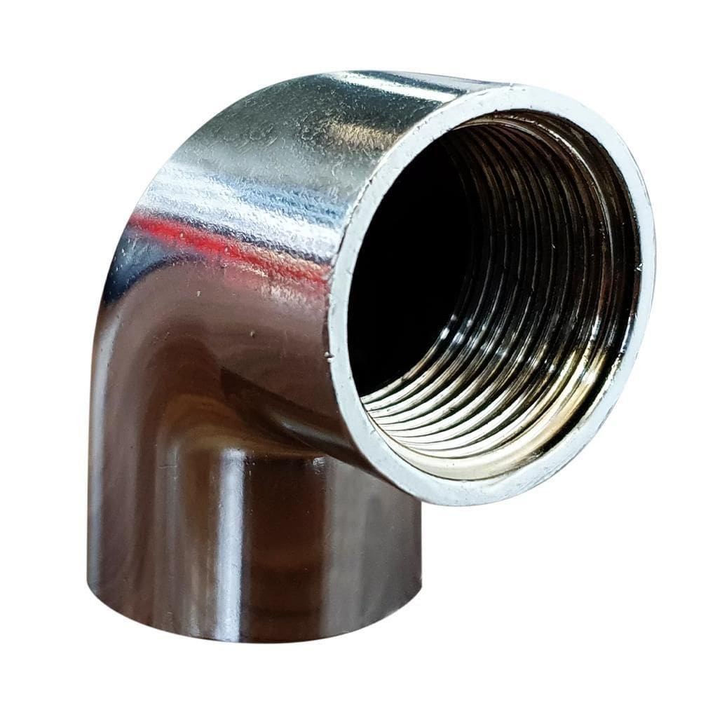 Joelho Cotovelo Curva 90º Metal Cromado Fêmea 1/2`` X 1/2``