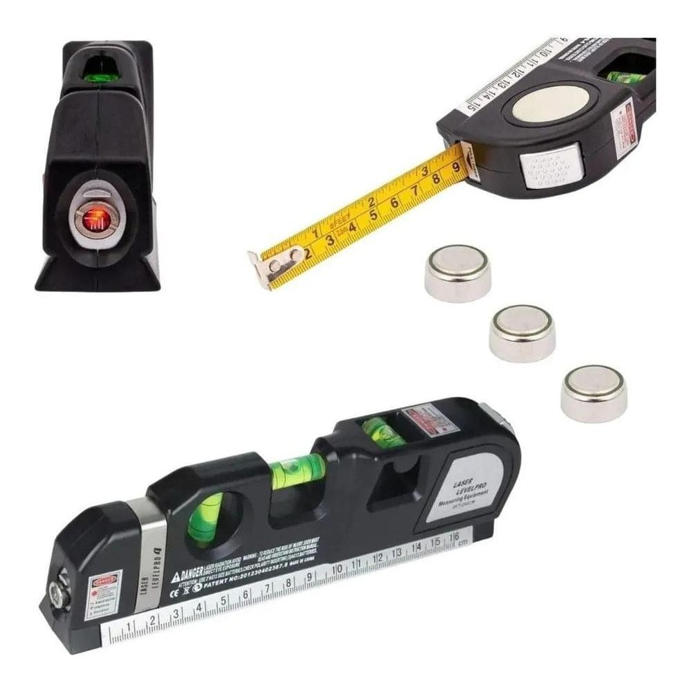 2X Nivelador A Laser E Trena Régua Ferramenta