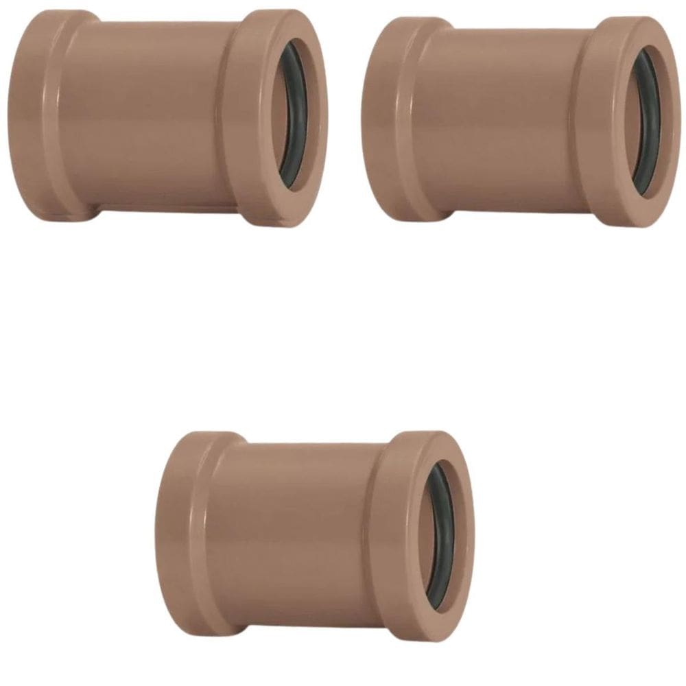 Luva De Correr 32Mm Pvc Encanamento Conexão Kit 03 Un