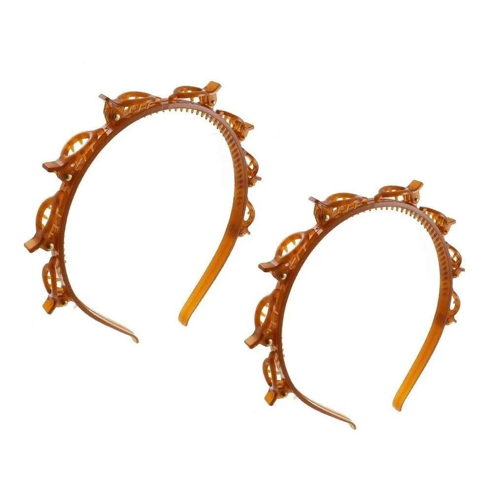 2X Kit 2 Tiaras Com Presilha Para Cabelo Penteados Blogueira