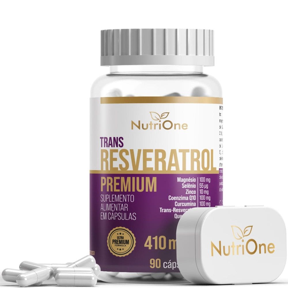 Resveratrol Trans Fórmula Premium 10 Ativos Concentrados 90