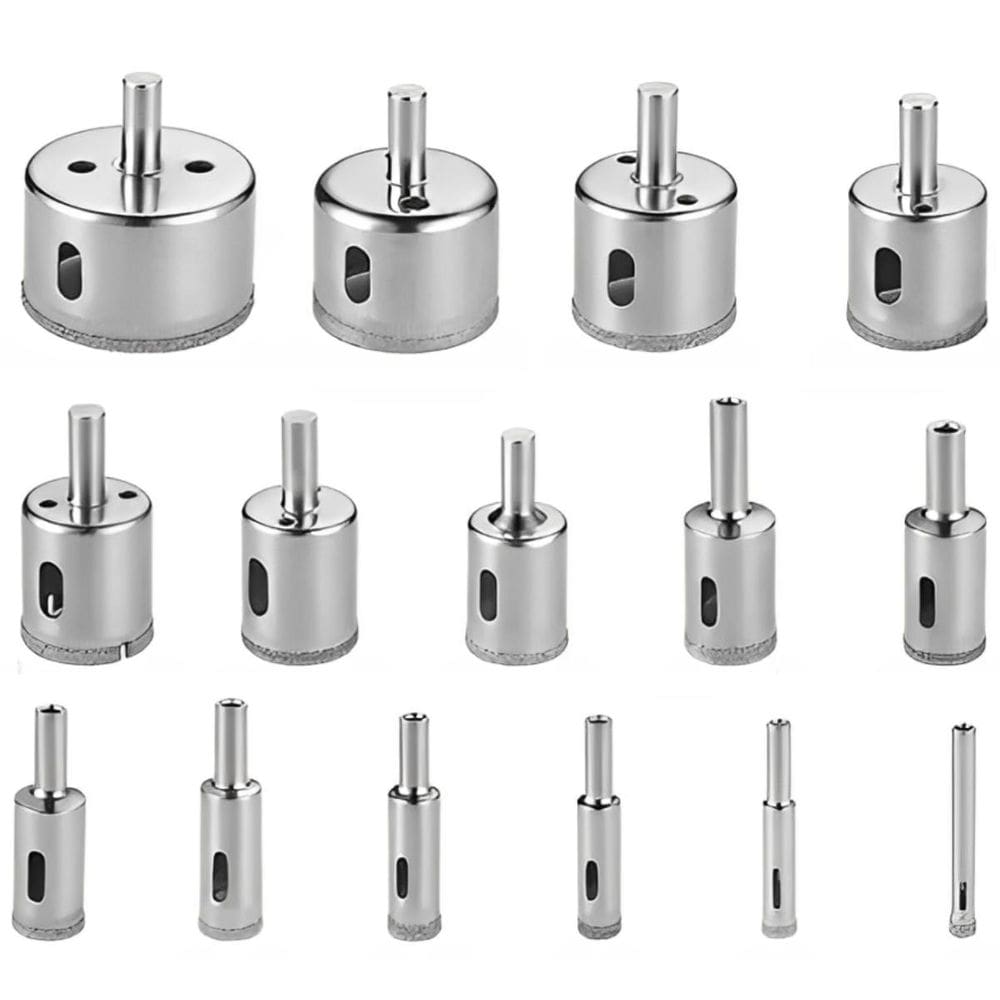 Jogo Serra Copo Diamantada Refrigerada 15 Peças 6Mm Ao 65Mm