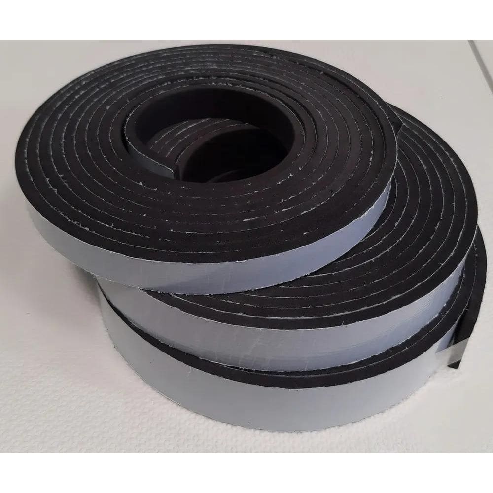 2X Fita Vedação De Eva Auto Colante Cor Preto
