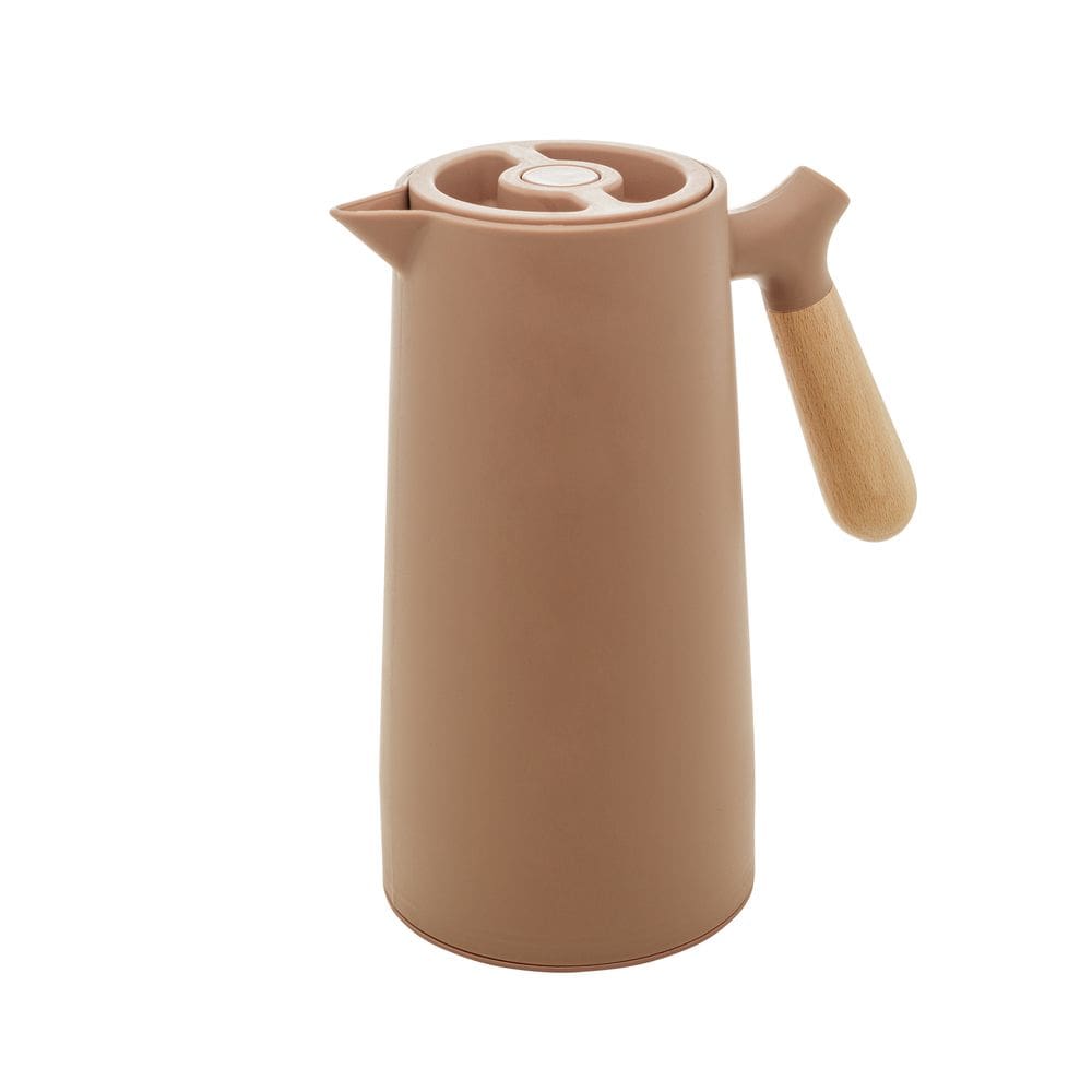 Garrafa Térmica de Plástico para Café/Chá C/Cabo de Madeira Nórdica Nude 1 Litro Wolff