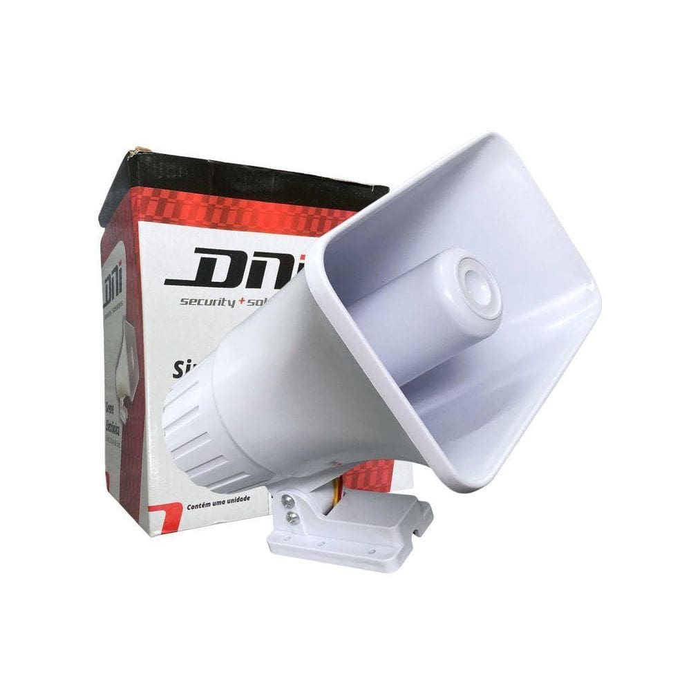 Sirene Eletrônica 130Db 2 Sons Potentes 12V 30W Dni3400