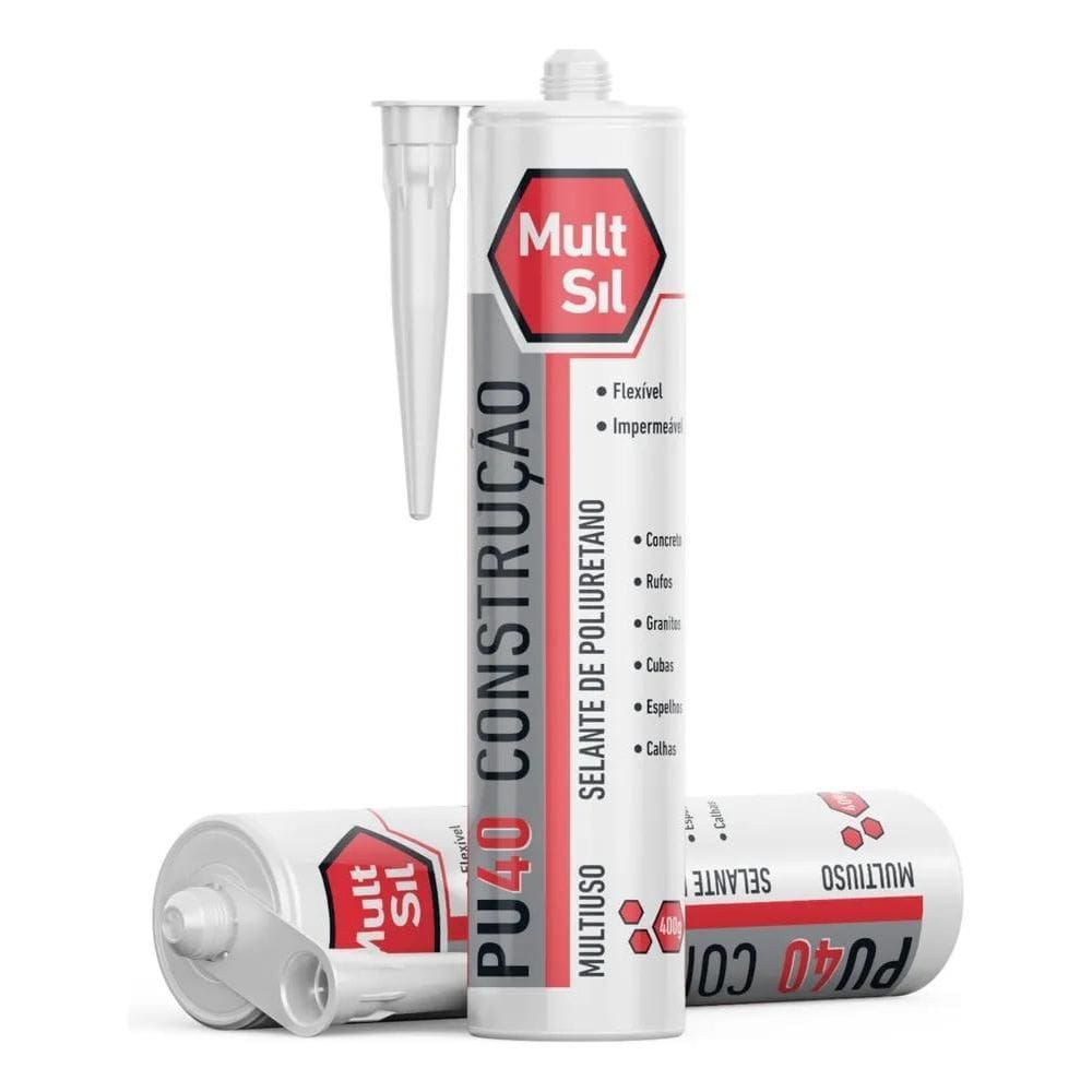 2X Pu 40 Multsil Selante Cola Adesivo Poliuretano 400G