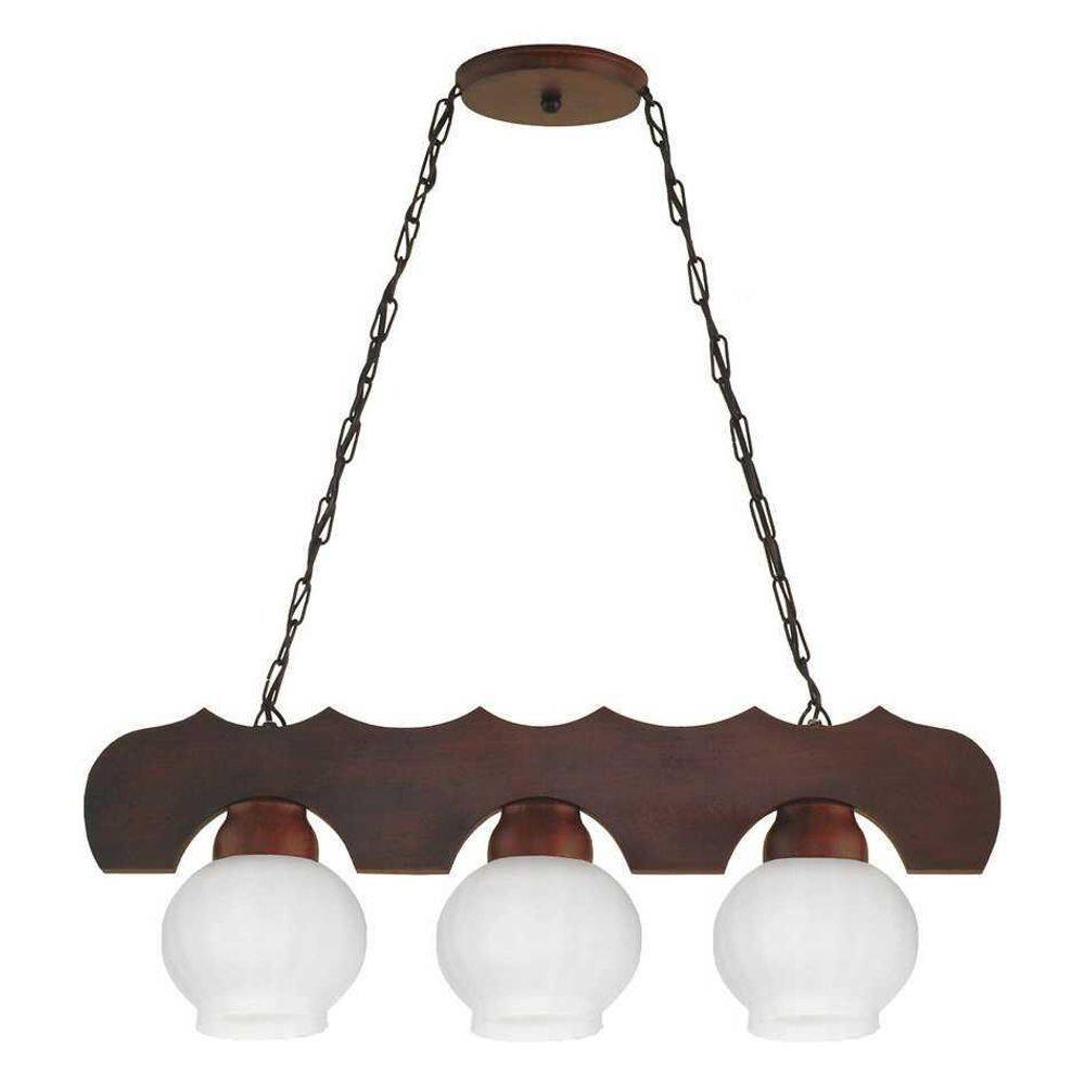 Pendente Canga Envelhecido 3 Lâmpadas 303E - Luminárias Müller