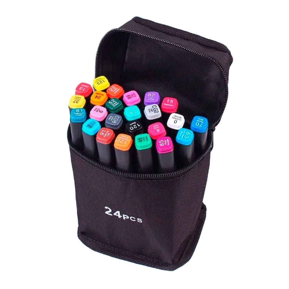 Canetinhas Coloridas Kit 24 Unidades Pintura