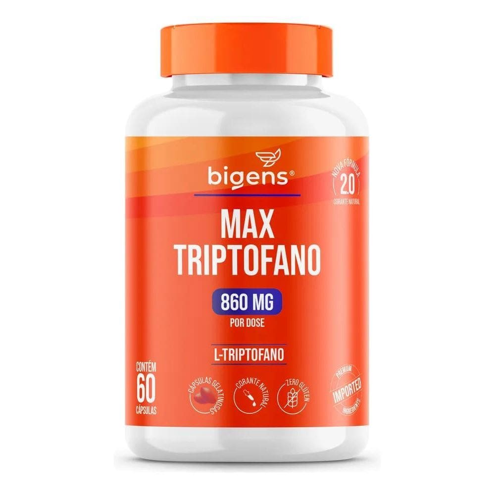 2X Max Triptofano, 860Mg L-Triptofano, 60 Cápsulas Gelatinos