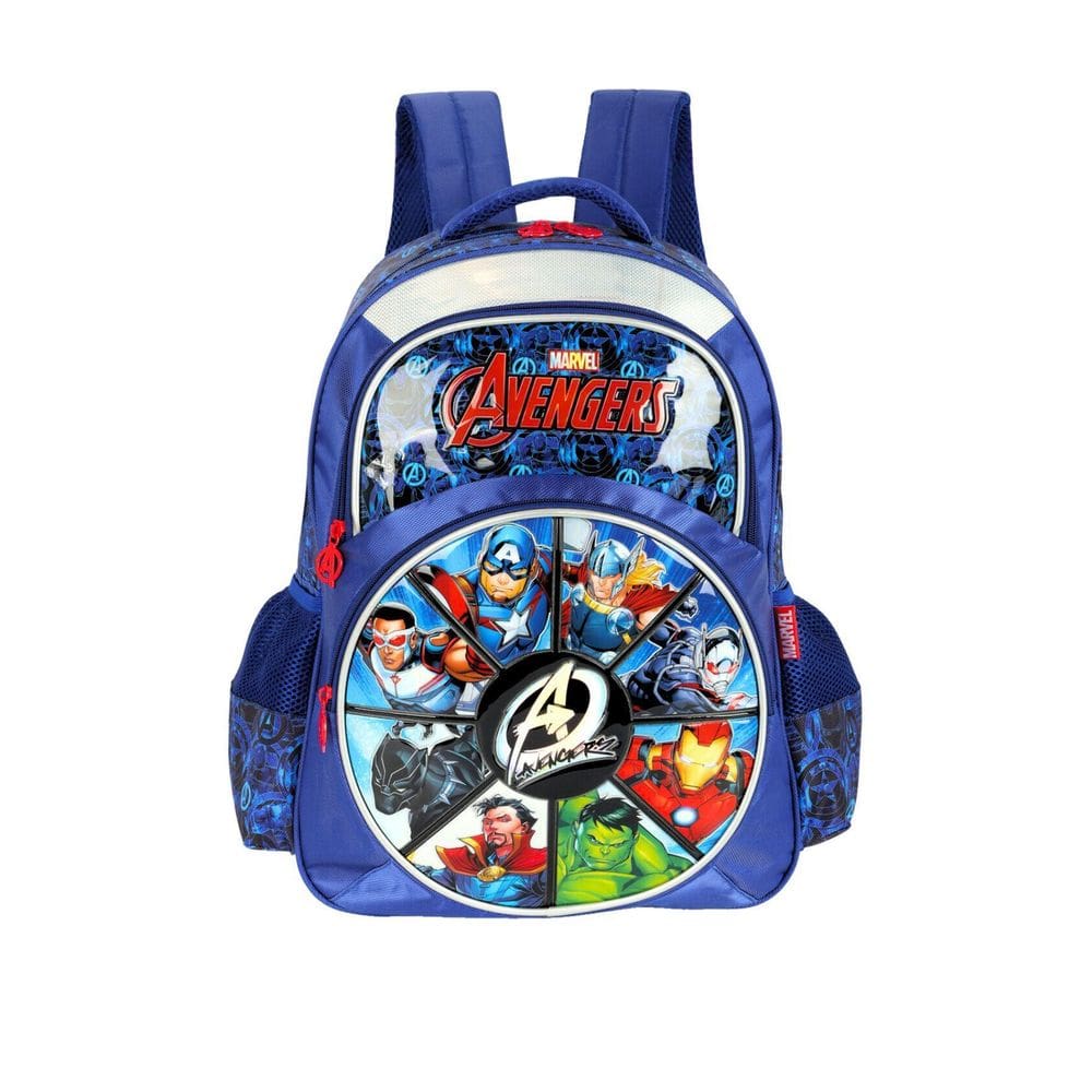 Mochila De Costas Escolar Infantil Avengers  - Azul