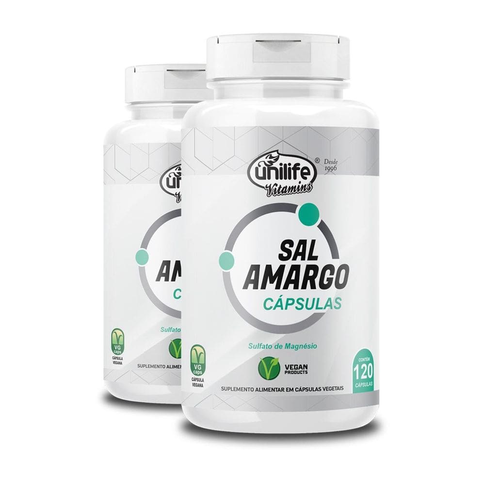 Kit 2 Sal Amargo Unilife 120 Cápsulas 850Mg