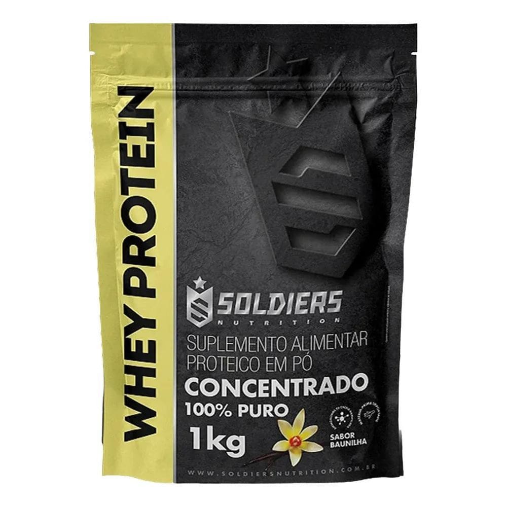 2X Whey Protein Concentrado 1Kg Sabor Baunilha Soldiers Nutr