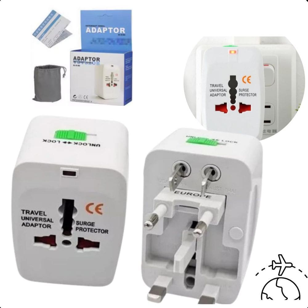 Adaptador De Viagem Compacto 110V/220V
