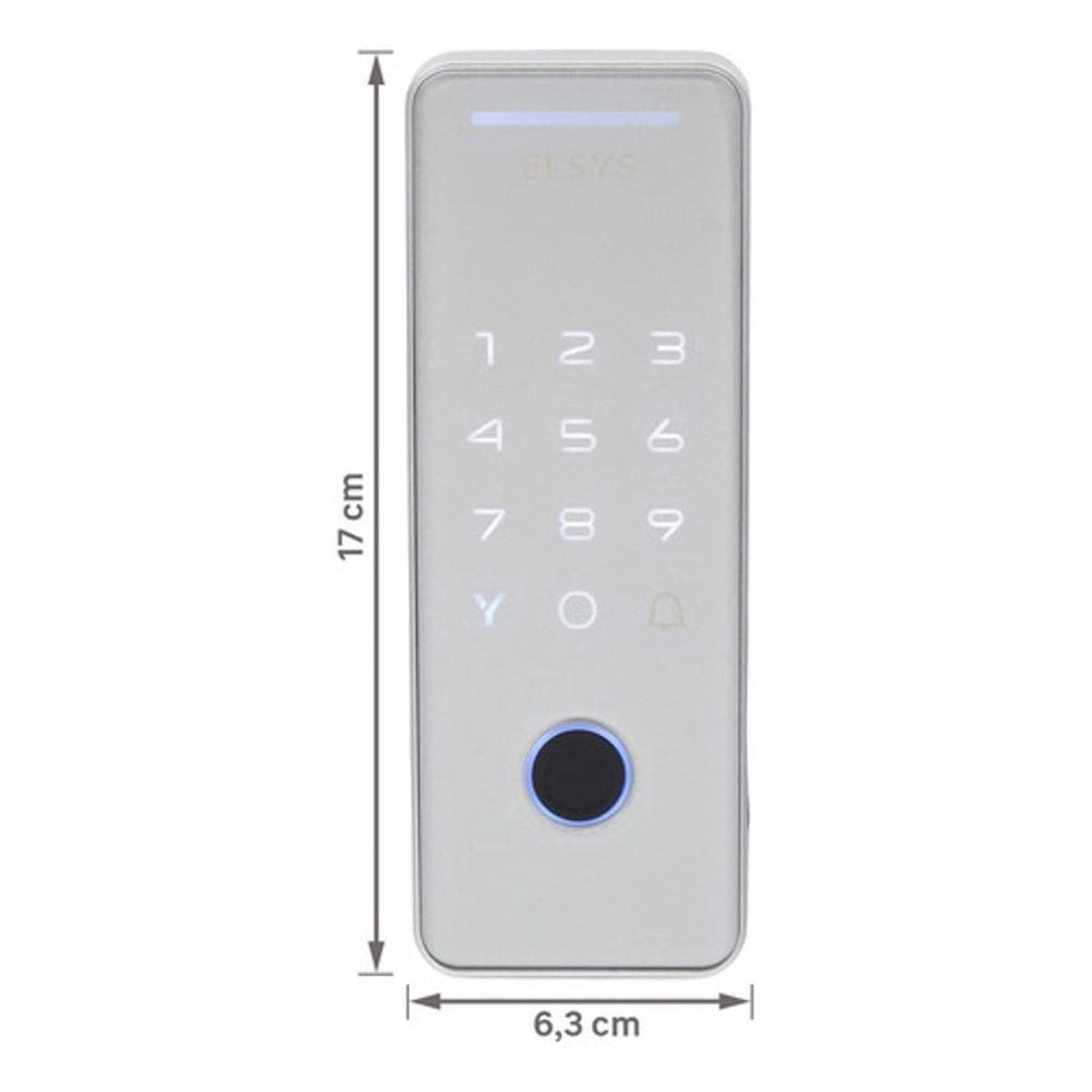 Fechadura Digital Prata Senha Tag Elsys Tecno