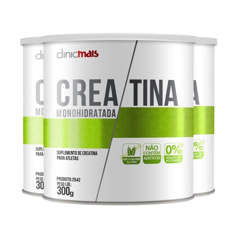 Kit 3 Creatina Monohidratada Clinicmais 300G