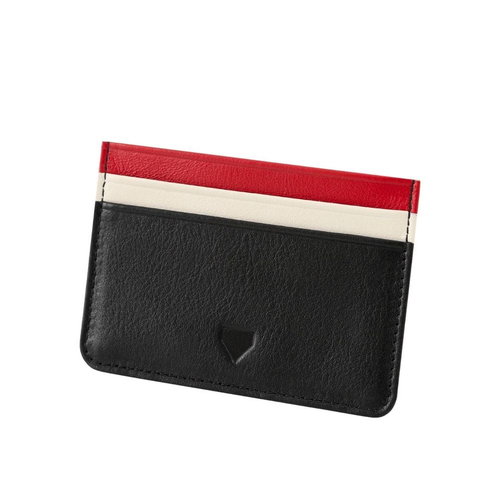 Porta Cartão De Couro Tricolor Premium