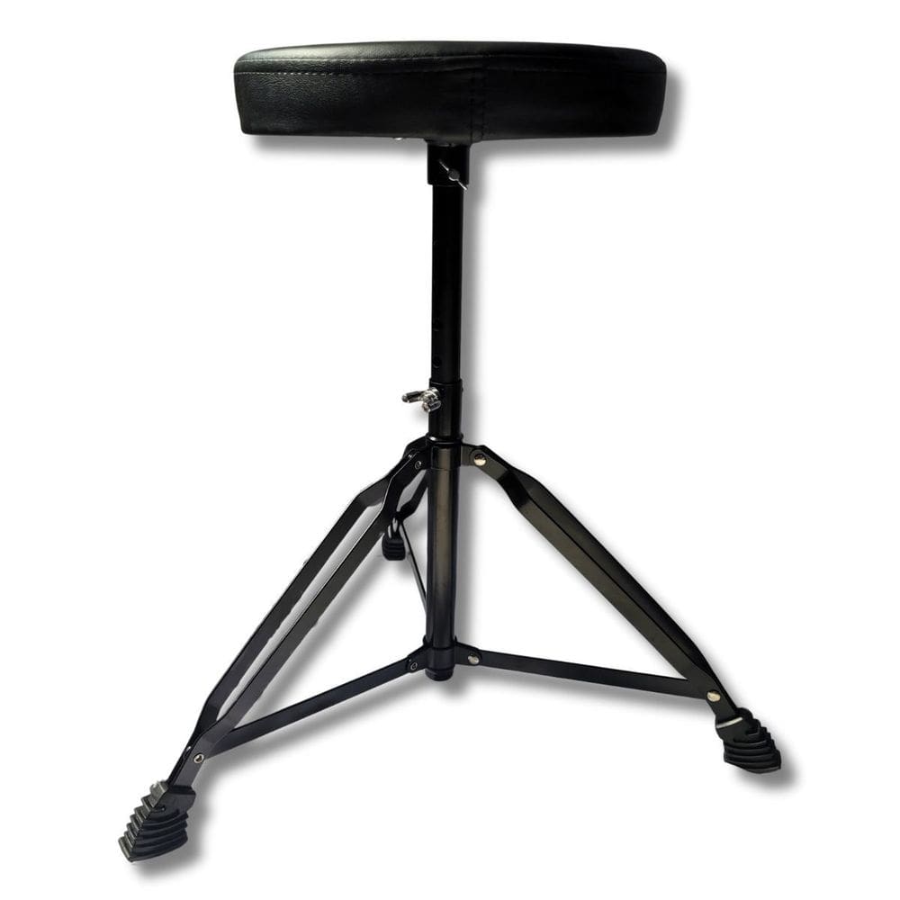 Banco De Bateria Metal Preto Assento Almofadado Vogga