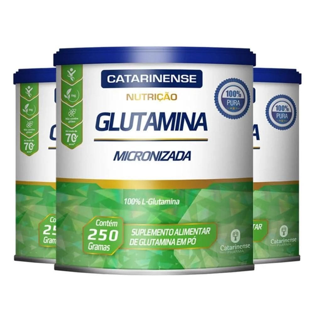 Kit 3 Glutamina Micronizada Catarinense 250G
