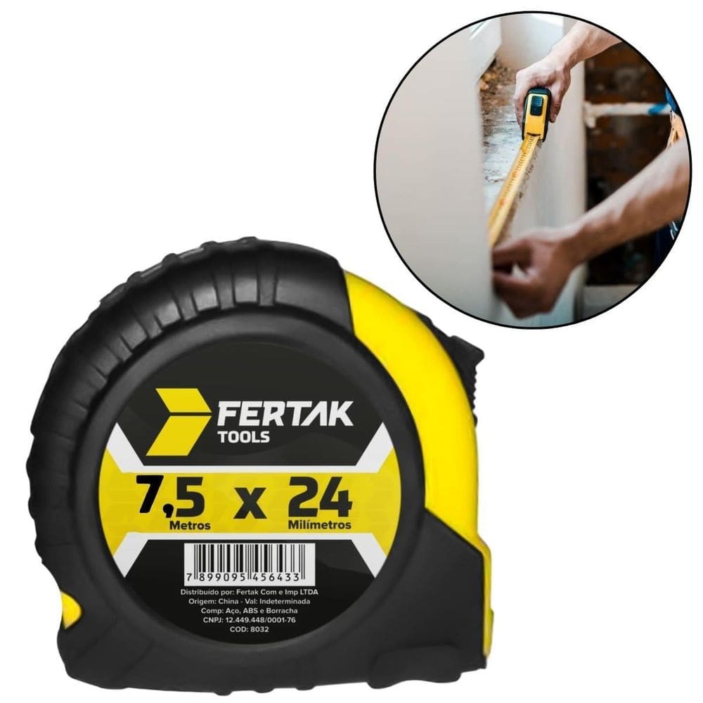 Trena Emborrachada 7,5Mx24Mm Com Presilha Para Cinto E Alça