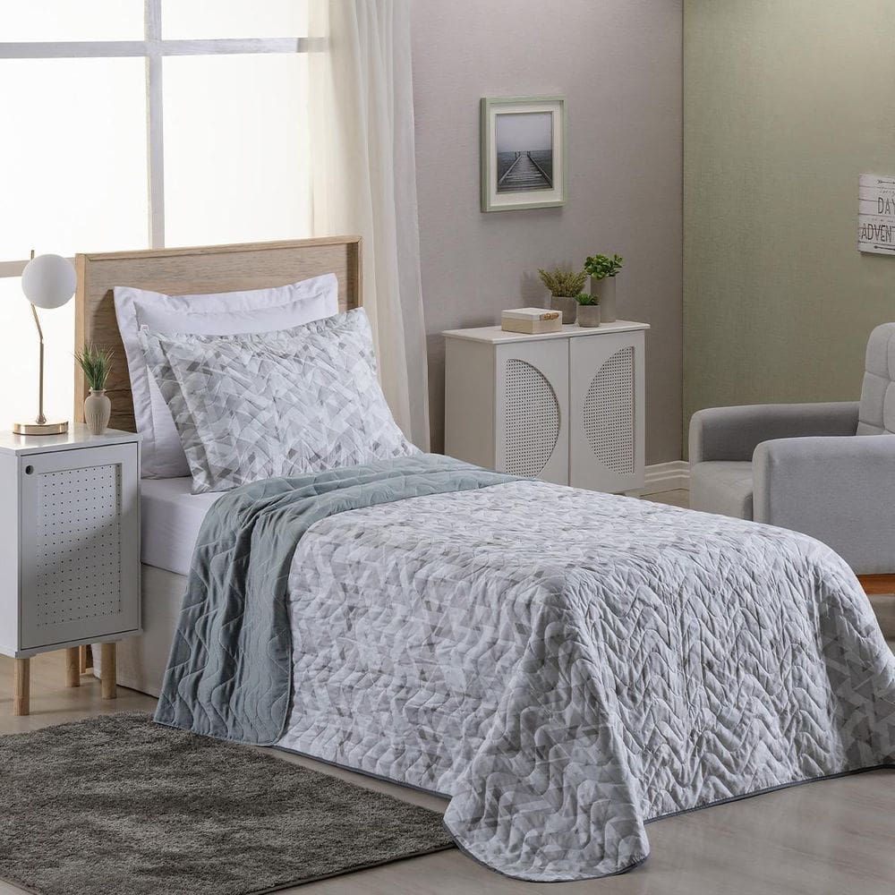 Cobre Leito 2 Peças Solteiro Percal 200 Fios Colori Alpini