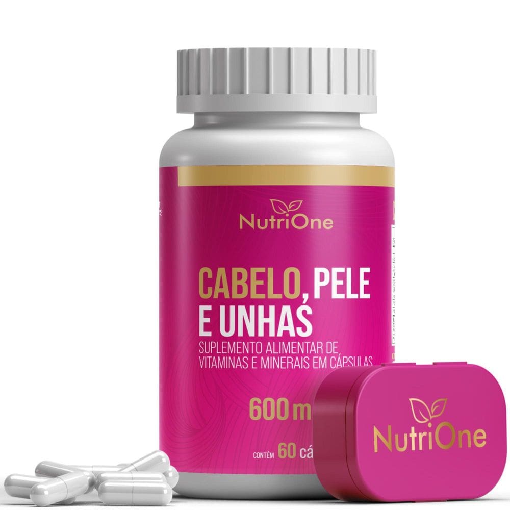 Cabelo, Pele E Unhas 60 Caps 600Mg 16 Ativos - Nutrione