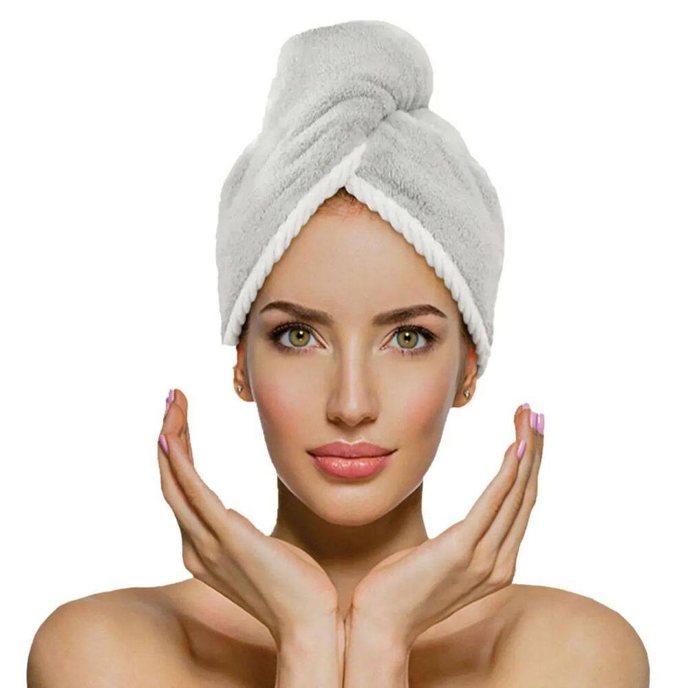 Touca De Cabelo Dupla Face Power Sec - Laço Home Cinza Claro