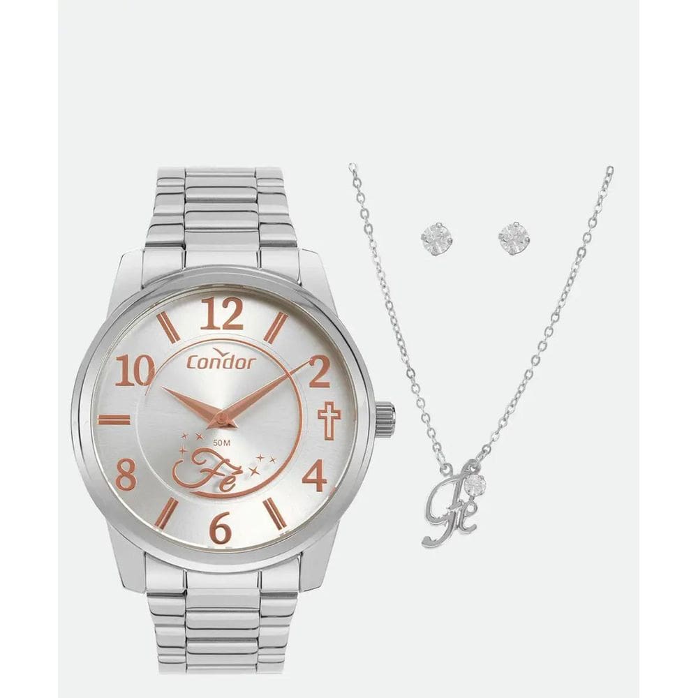 Kit Relógio Feminino Condor Co2034Ah/K4K