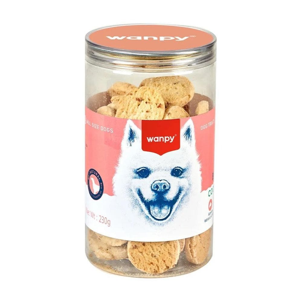 Petisco Para Cães Wanpy Cookie Sabor Frango E Maçã - 230G