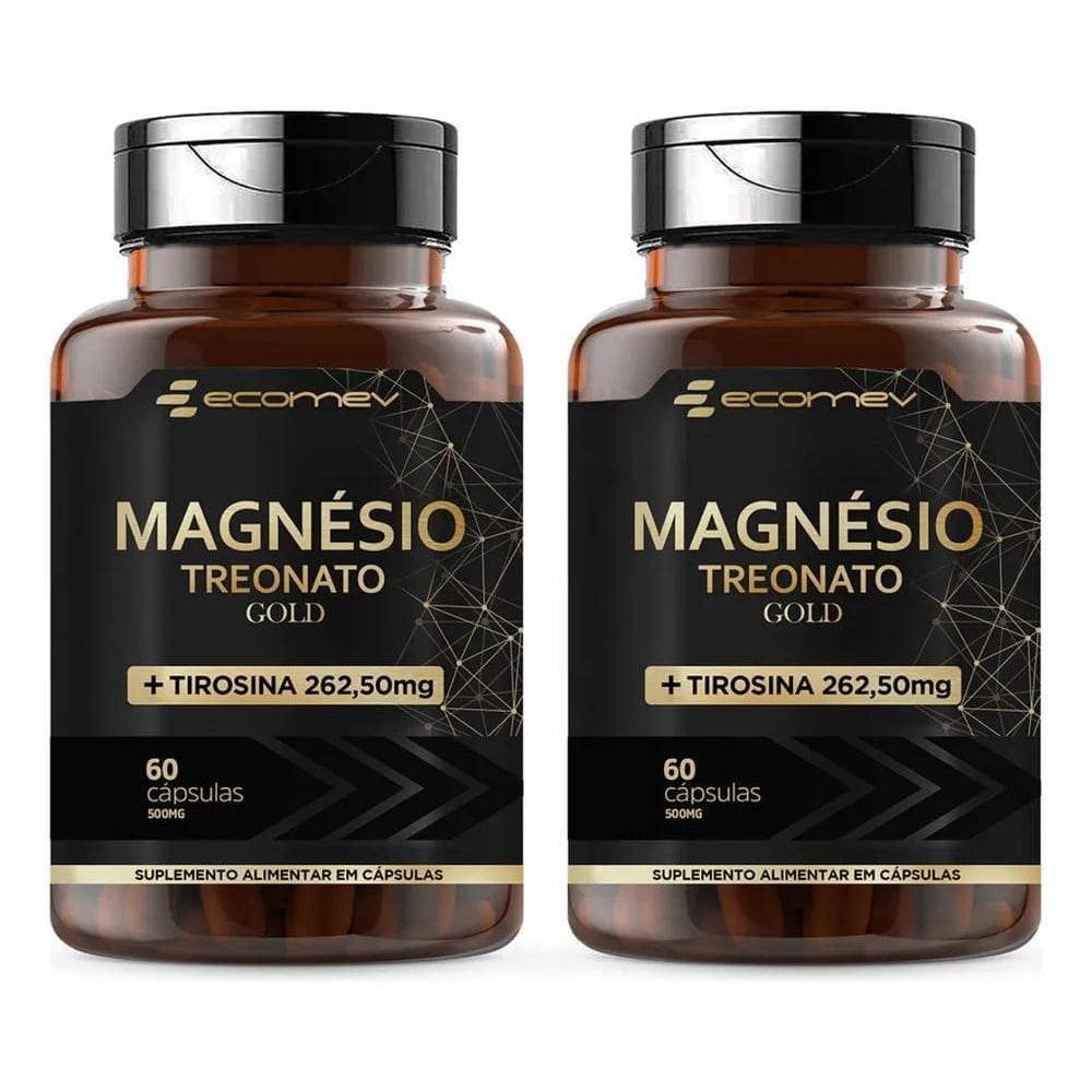 2X 2X Magnesio Treonato + L Tirosina 100% Puro Premium 500Mg