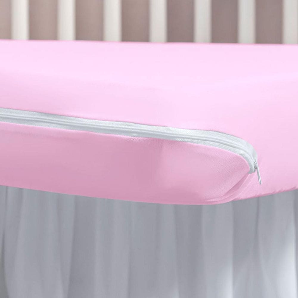 Capa Colchão Berço Malha Gel Lisa Zíper Conforto Proteção
