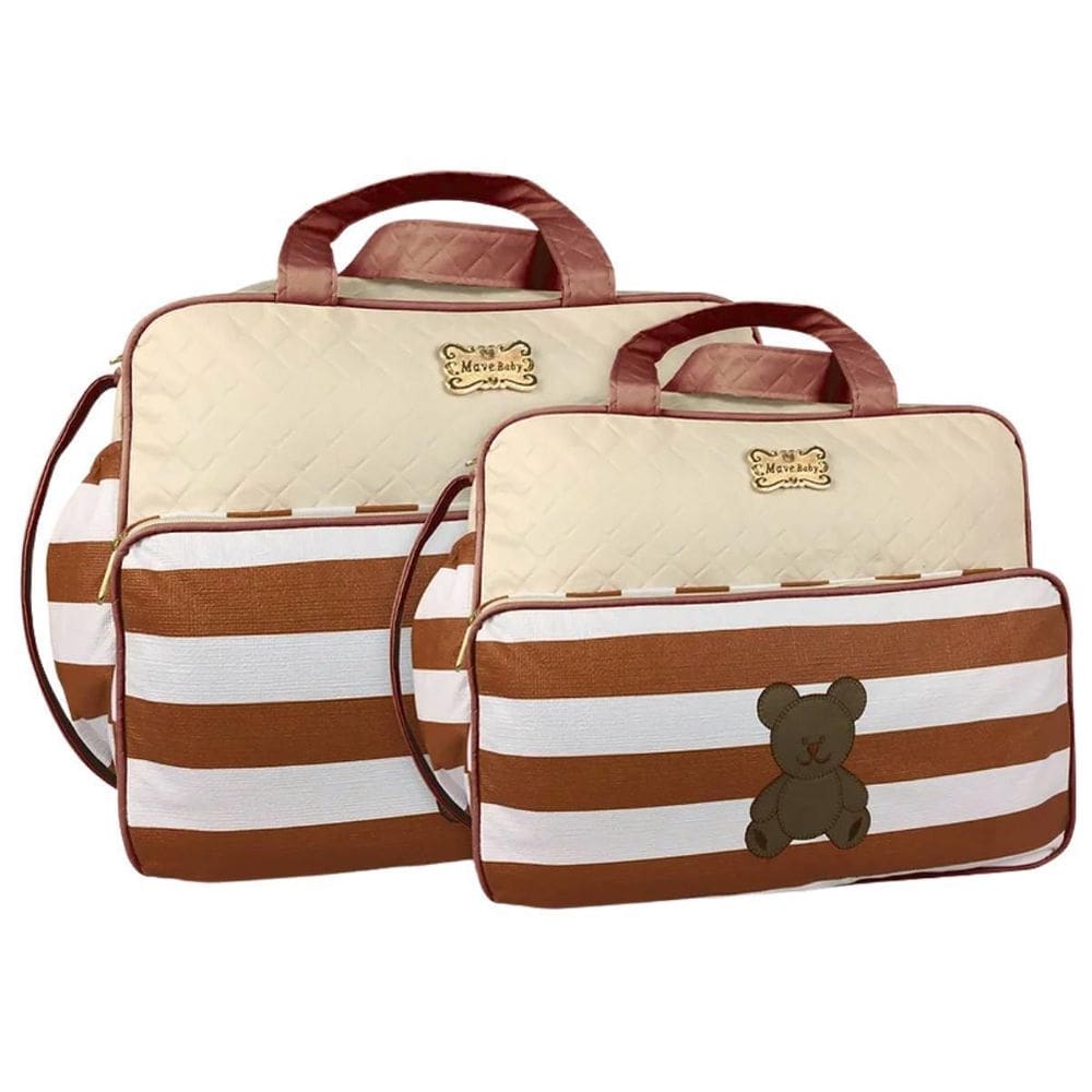 Kit Bolsas Maternidade Mave Baby Ursinho Bege