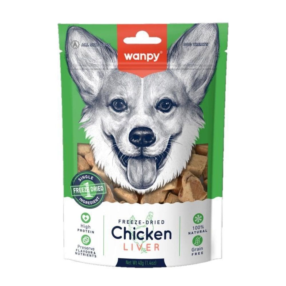 Petisco Para Cães Wanpy Freeze Dried Fígado De Frango - 40G