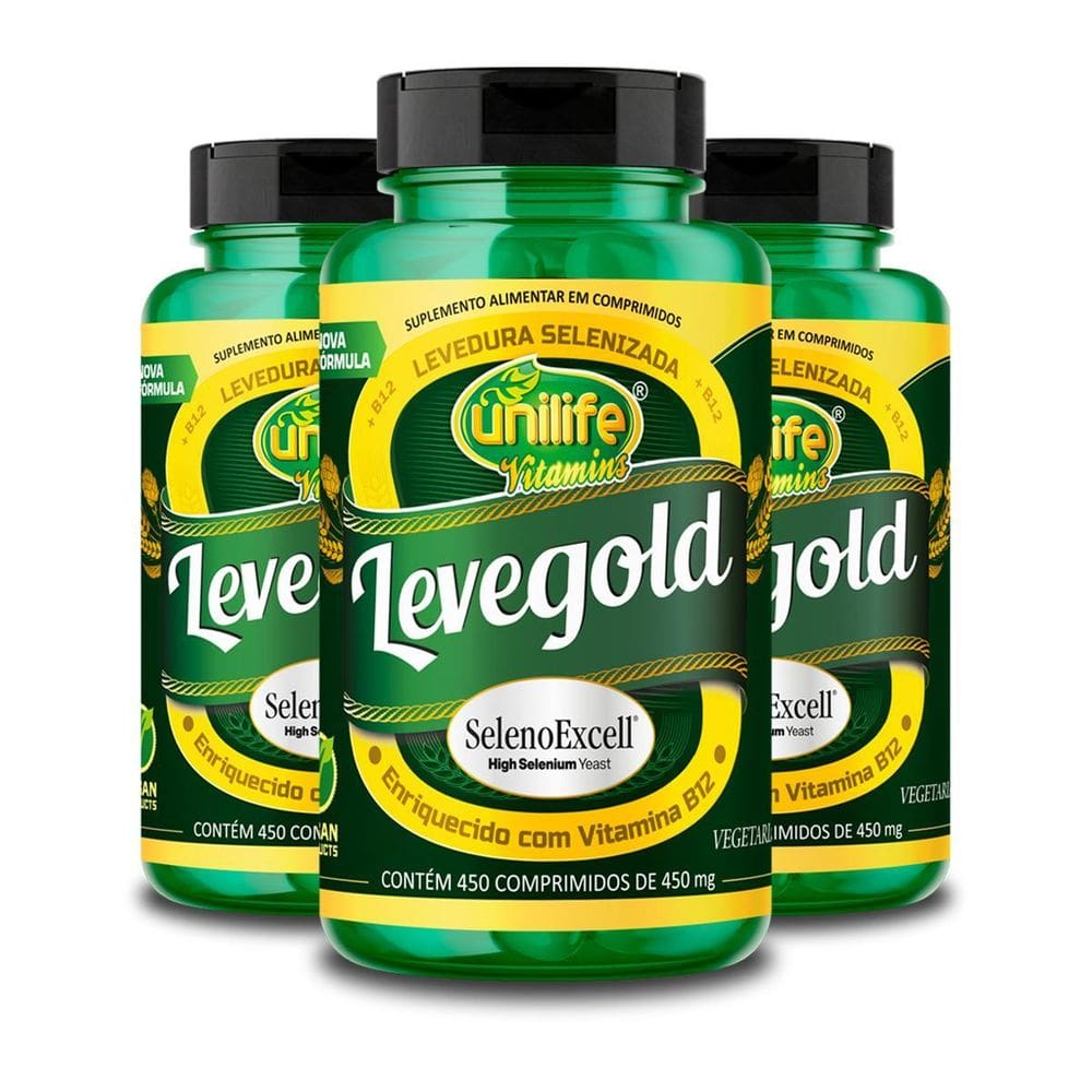 Kit 3 Levegold Unilife 450 Comprimidos 450Mg