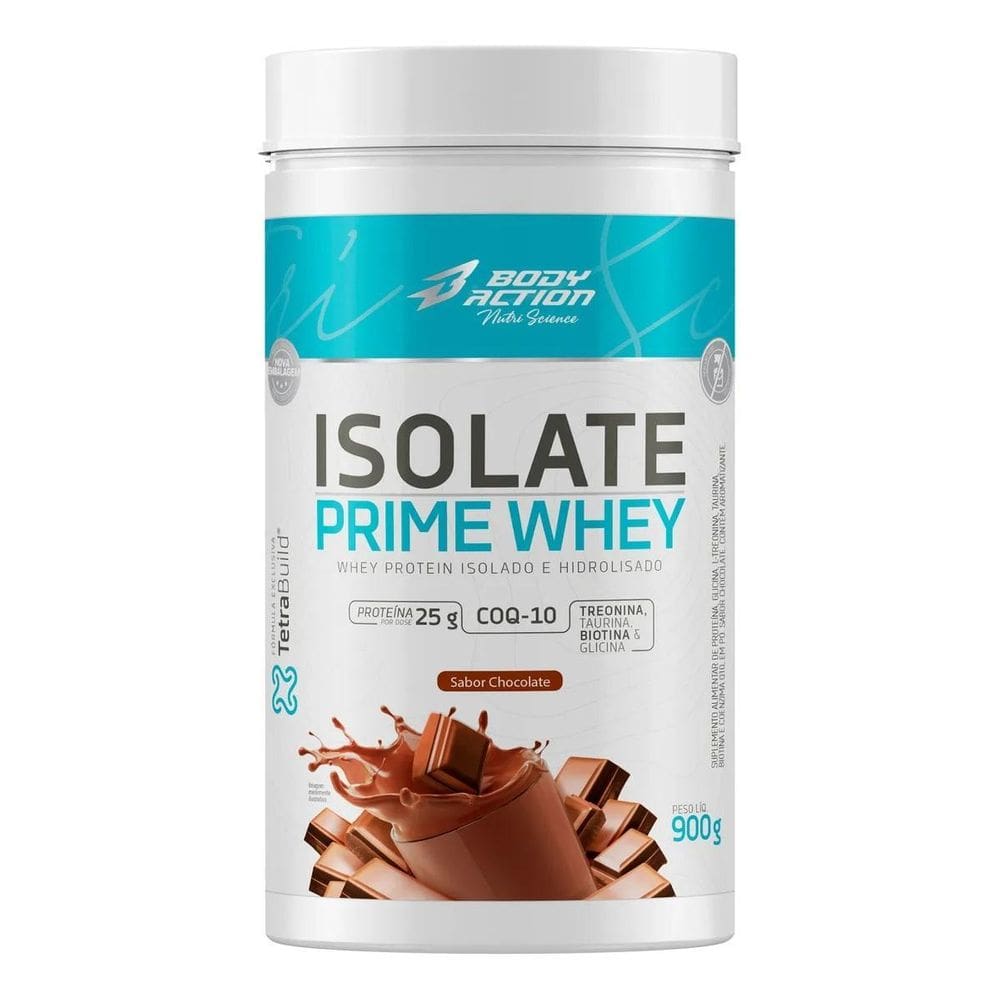 Whey Isolate Prime  900G  Body Action Sabor Chocolate