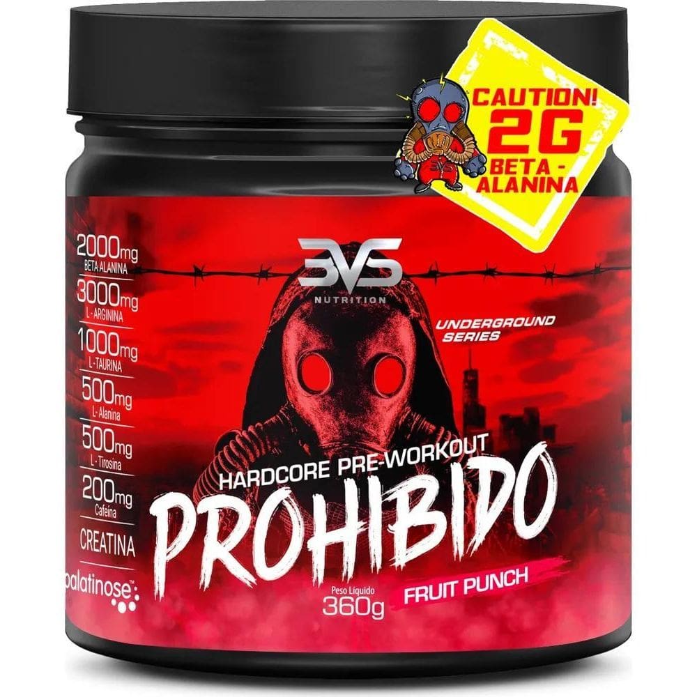 2X Pré Treino Prohibido 360G - Sabor: Fruit Punch - Fórmula