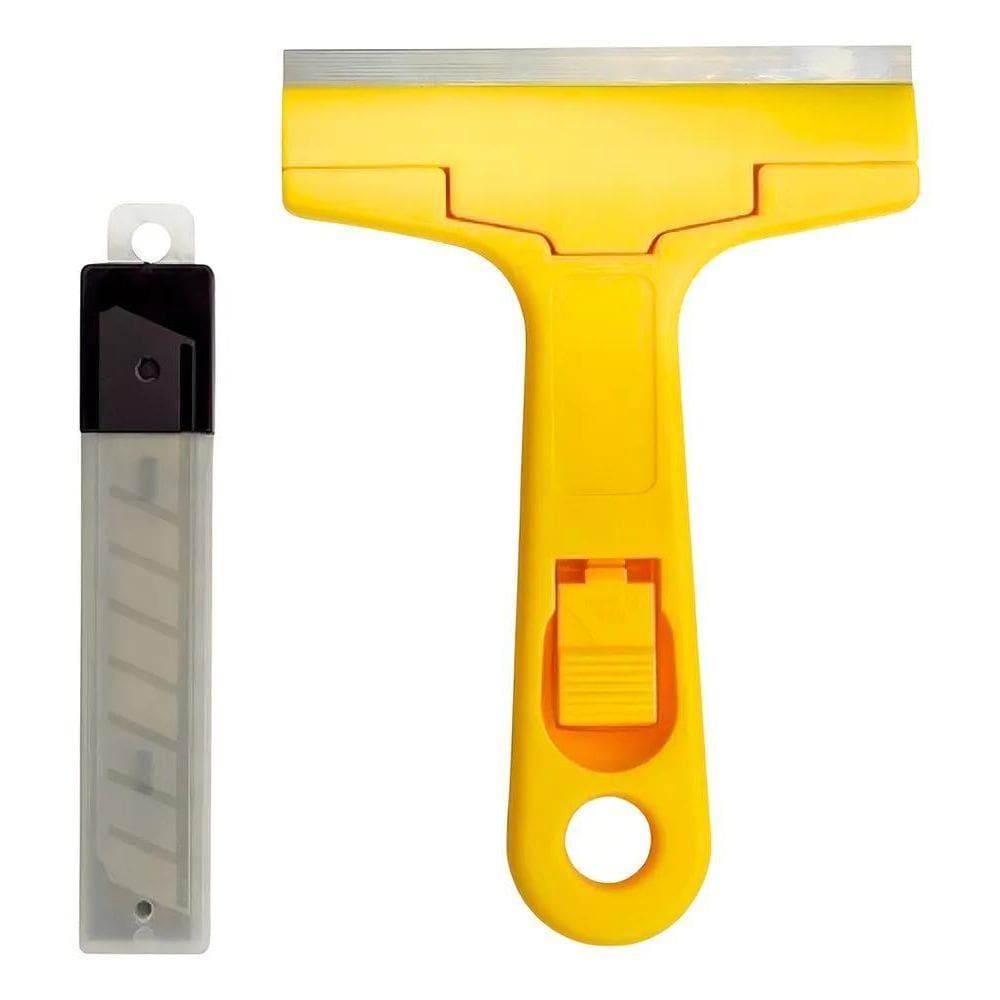 Raspador Plano Tintas Piso Vidro Cerâmica Com 10 Lâminas