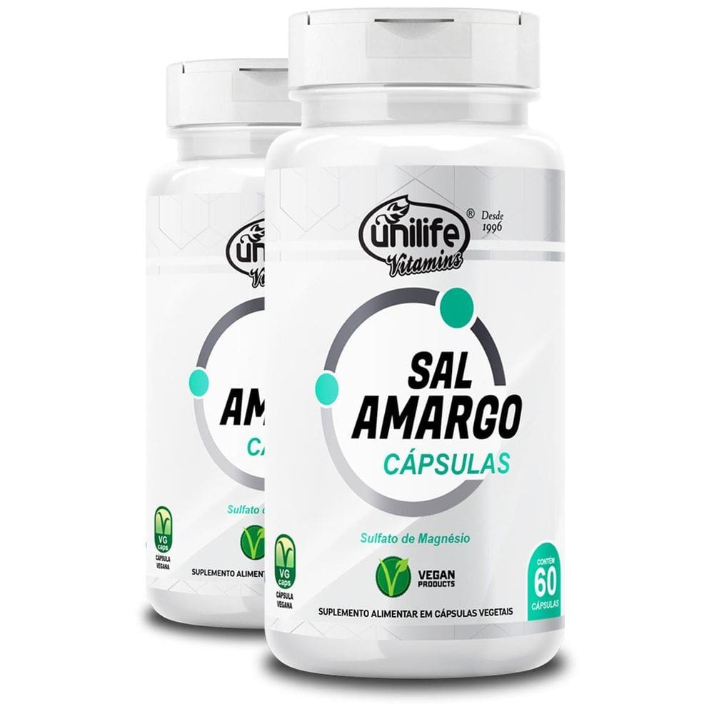 Kit 2 Sal Amargo Unilife 60 Cápsulas 850Mg