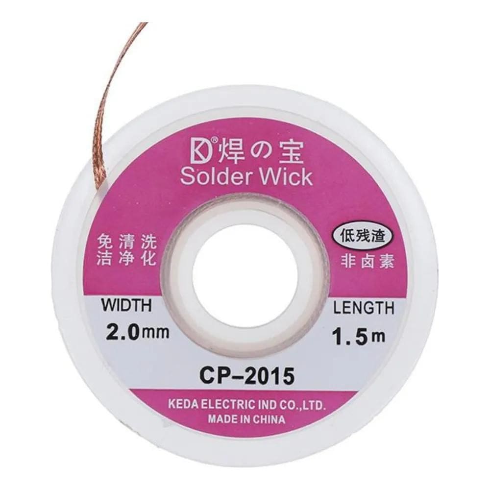 2X Malha De Cobre Fita Dessoldadora 2,0Mm X 1,5Mm Suga Solda